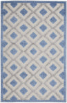Nourison Aloha Indoor/Outdoor Blue/Grey 2'8" x 4' Area Rug, Easy Cleaning, Non Shedding, Bed Room, Living Room, Dining Room, Deck, Backyard, Patio (3x4)
