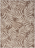Nourison Garden Oasis Indoor/Outdoor Mocha 4' x 6' Area Rug, Easy Cleaning, Non Shedding, Bed Room, Living Room, Dining Room, Backyard, Deck, Patio (4x6)