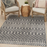 Nourison Royal Moroccan Farmhouse Navy/Grey 2'3" x 10' Area Rug, Easy Cleaning, Non Shedding, Bed Room, Living Room, Dining Room, Kitchen (2x10)