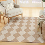 Nourison Positano Indoor/Outdoor Jute 4' x 6' Area Rug, Easy Cleaning, Non Shedding, Bed Room, Living Room, Dining Room, Backyard, Deck, Patio (4x6)