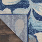 Nourison Tranquil Nature Navy 8'10" x 11'10" Area -Rug, Easy -Cleaning, Non Shedding, Bed Room, Living Room, Dining Room, Kitchen (9x12)