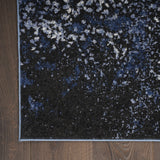 Nourison Passion All-Over Design Light Blue Black 3'9" x 5'9" Area Rug, Easy Clean, Non Shedding, Bed Room, Living Room, Dining Room, Kitchen (4x6)