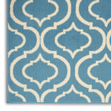 Nourison Jubilant Trellis Blue 6' x 9' Area -Rug, Easy -Cleaning, Non Shedding, Bed Room, Living Room, Dining Room, Kitchen (6x9)