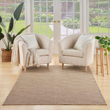 Nourison Practical Solutions Indoor/Outdoor Natural 4' x 6' Area Rug, Easy Cleaning, Non Shedding, Bed Room, Living Room, Dining Room, Backyard, Deck, Patio (4x6)