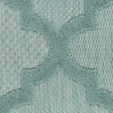 Nourison Easy Care 6' x 9' Fabric Aqua Teal Modern Indoor/Outdoor Rug