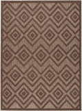 Nourison Versatile Brown 5' x 7' Indoor/Outdoor Area Rug, Easy Cleaning, Non Shedding, Living Room, Bedroom, Dining Room, Patio, Deck