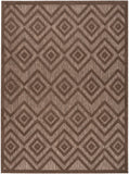Nourison Versatile Indoor/Outdoor Brown 4' x 6' Area Rug, Easy Cleaning, Non Shedding, Bed Room, Living Room, Dining Room, Backyard, Deck, Patio (4x6)