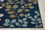 Nourison Caribbean Contemporary Navy 2'6" x 4' Area -Rug, Easy -Cleaning, Non Shedding, Bed Room, Living Room, Dining Room, Kitchen (2x4)