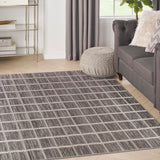 Nourison Serenity Home 3'11" x 5'11" Grey Ivory Modern Indoor Rug