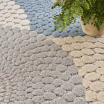 Nourison Aloha 42" x 66" Polypropylene Fabric Rug in Blue/Gray Finish