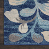 Nourison Tranquil Nature Navy 8'10" x 11'10" Area -Rug, Easy -Cleaning, Non Shedding, Bed Room, Living Room, Dining Room, Kitchen (9x12)