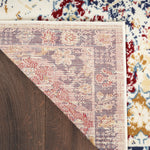 Nourison Grafix Vintage Blue Multicolor 3'9" x 5'9" Area -Rug, Easy -Cleaning, Non Shedding, Bed Room, Living Room, Dining Room, Kitchen (4x6)