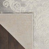 Nourison Elation Modern Ivory Grey 5'3" x 7'3" Area Rug, Easy Clean, Non Shedding, Bed Room, Living Room, Dining Room, Kitchen (5x7)