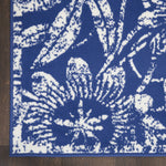 Nourison Whimsicle Floral Navy 7' x 10' Area Rug, Easy Cleaning, Non Shedding, Bed Room, Living Room, Dining Room, Kitchen (7x10)