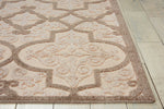 Nourison Aloha Indoor/Outdoor Cream 9'6" x 13' Area Rug, Tropical, Botanical, Easy Cleaning, Non Shedding, Bed Room, Living Room, Dining Room, Deck, Backyard, Patio (9x13)