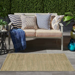 Nourison Essentials Indoor/Outdoor Green Gold 2' x 4' Area Rug, Easy Cleaning, Non Shedding, Bed Room, Living Room, Dining Room, Backyard, Deck, Patio (2x4)
