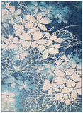 Nourison TRA08 Tranquil Floral Contemporary Navy/Pink Area Rug 4' X 6', 4 ft x 6 ft