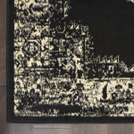 Nourison Grafix Black 3' x 5' Area -Rug, Easy -Cleaning, Non Shedding, Bed Room, Living Room, Dining Room, Kitchen (3x5)