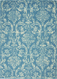 Nourison Jubilant Victorian Blue 4' x 6' Area--Rug, Easy--Cleaning, Non Shedding, Bed Room, Living Room, Dining Room, Kitchen (4x6)