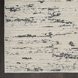 Nourison Textured Contemporary Abstract Ivory Blue 2'2" x 7'6" Area -Rug, Easy -Cleaning, Non Shedding, Bed Room, Living Room, Dining Room, Kitchen (2x8)