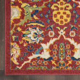Nourison Allur Traditional Red Multicolor 5'3" x 7'3" Area -Rug, Easy -Cleaning, Non Shedding, Bed Room, Living Room, Dining Room, Kitchen (5x7)