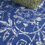 Nourison Whimsicle Floral Navy 6' x 9' Area Rug, Easy Cleaning, Non Shedding, Bed Room, Living Room, Dining Room, Kitchen (6x9)