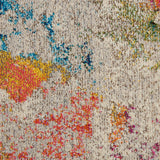 Nourison Celestial Abstract Ivory/Multicolor 3' x 5' Area Rug, Easy Cleaning, Non Shedding, Bed Room, Living Room, Dining Room, Kitchen (3x5)
