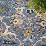 Nourison Home Allur All-over design Light Blue 4' x 6' Area -Rug, Easy -Cleaning, Non Shedding, Bed Room, Living Room, Dining Room, Kitchen (4x6)