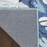 Nourison Washables Floral Navy Multicolor 4' x 6' Area -Rug, Easy -Cleaning, Non Shedding, Bed Room, Living Room, Dining Room, Kitchen (4x6)