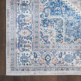 Nourison Vintage Home Bohemian Beige Blue 6' x 9' Area -Rug, Easy -Cleaning, Non Shedding, Bed Room, Living Room, Dining Room, Backyard, Deck, Patio (6x9)