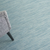 Nourison Positano Indoor/Outdoor Aqua 2'2" x 10' Area Rug, Easy Cleaning, Non Shedding, Bed Room, Living Room, Dining Room, Backyard, Deck, Patio (2x10)