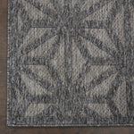 Nourison Palamos Indoor/Outdoor Dark Grey 8'10" x 11'10" Area Rug, Easy Cleaning, Non Shedding, Bed Room, Living Room, Dining Room, Backyard, Deck, Patio (9x12)