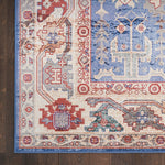 Nourison Vintage Home Bohemian Blue 3'9" x 5'9" Area Rug, Easy Clean, Non Shedding, Bed Room, Living Room, Dining Room, Backyard, Deck, Patio (4x6)