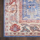 Nourison Vintage Home Bohemian Blue 5' x 7' Area -Rug, Easy -Cleaning, Non Shedding, Bed Room, Living Room, Dining Room, Backyard, Deck, Patio (5x7)