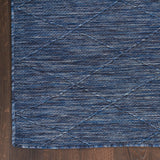 Nourison Practical Solutions Outdoor Navy Blue 2'2" x 8' Area Rug, Easy Cleaning, Non Shedding, Bed Room, Living Room, Dining Room, Deck, Backyard, Patio (2x8)