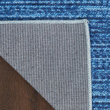 Nourison Washables Abstract Blue 5'2" x 7' Area Rug, Easy Clean, Non Shedding, Bed Room, Living Room, Dining Room, Kitchen (5x7)