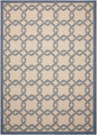 Nourison CRB16 Indoor/Outdoor Area Rug, 9'3"x12'9", Ivory Blue