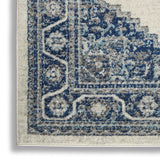 Nourison Traditional Vintage Traditional Ivory Blue 5'3" x 7'3" Area Rug, Easy Cleaning, Non Shedding, Bed Room, Living Room, Dining Room, Kitchen (5x7)