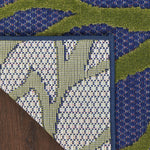 Nourison Aloha Indoor-Outdoor Navy Multicolor 2'8" x 4' Area Rug, Easy Cleaning, Non Shedding, Bed Room, Living Room, Dining Room, Backyard, Deck, Patio (3x4)