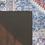 Nourison Vintage Home Bohemian Red Blue 3'9" x 5'9" Area Rug, Easy Clean, Non Shedding, Bed Room, Living Room, Dining Room, Backyard, Deck, Patio (4x6)