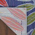 Nourison Aloha Indoor-Outdoor Navy Multicolor 2' x 6' Area Rug, Easy Cleaning, Non Shedding, Bed Room, Living Room, Dining Room, Backyard, Deck, Patio (2x6)