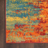 Nourison Essentials Indoor/Outdoor Flame 4' x 6' Area -Rug, Easy -Cleaning, Non Shedding, Bed Room, Living Room, Dining Room, Backyard, Deck, Patio (4x6)