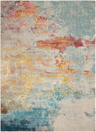 Nourison Celestial Modern Abstract Sealife 3' x 5' Area-Rug, Easy-Cleaning, Non Shedding, Bed Room, Living Room, Dining Room, Kitchen (3x5)