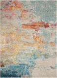 Nourison Celestial Modern Abstract Sealife 3' x 5' Area-Rug, Easy-Cleaning, Non Shedding, Bed Room, Living Room, Dining Room, Kitchen (3x5)