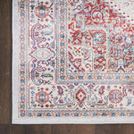 Nourison Vintage Home Vintage Ivory Red 5' x 7' Area -Rug, Easy -Cleaning, Non Shedding, Bed Room, Living Room, Dining Room, Backyard, Deck, Patio (5x7)