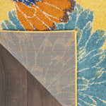 Nourison Allur Yellow Multicolor 4' x 6' Area Rug, Modern, Floral, Bed Room, Living Room, Dining Room, Kitchen, Easy Cleaning, Non Shedding (4x6)