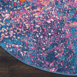 Nourison Passion 5' x Round Multicolor Fabric Modern Area Rug (5' Round)