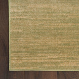 Nourison Essentials 10' Runner Green Gold Fabric Area Rug