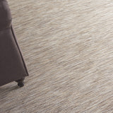 Nourison Positano Indoor/Outdoor Beige 6' x Round Area Rug, Easy Cleaning, Non Shedding, Bed Room, Living Room, Dining Room, Backyard, Deck, Patio (6 Round)