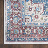 Nourison Vintage Home Bohemian Ivory Red 5' x 7' Area -Rug, Easy -Cleaning, Non Shedding, Bed Room, Living Room, Dining Room, Backyard, Deck, Patio (5x7)